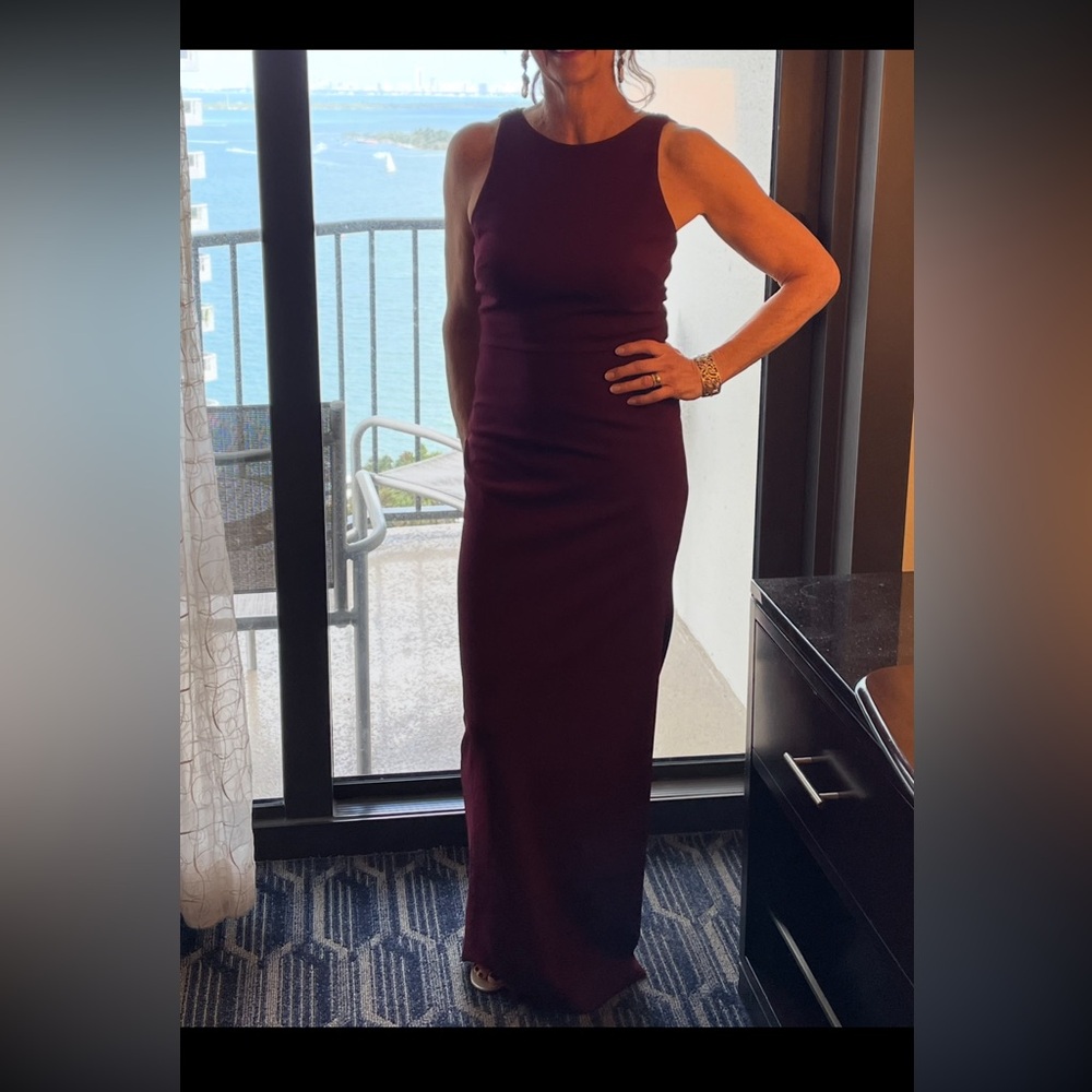 BHLDN Deep Red Midi Dress